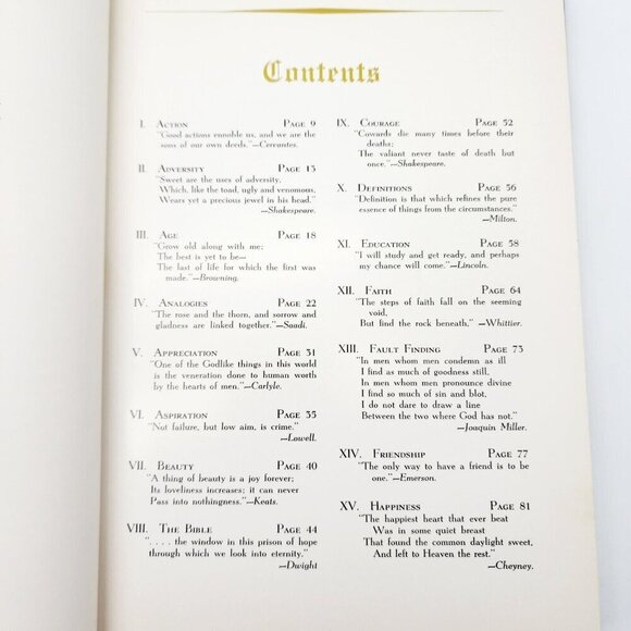 Vintage Leaves of Gold  Anthology of Prayers Memorable Phrases 1964 Hardcover - Picture 5 of 13